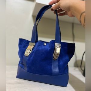 Rare Opening Ceremony Blue Suede Small Handbag